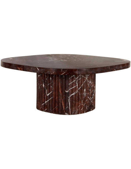 Table basse marbre bordeaux 90x90 cm Orchid Richmond Interiors - 2