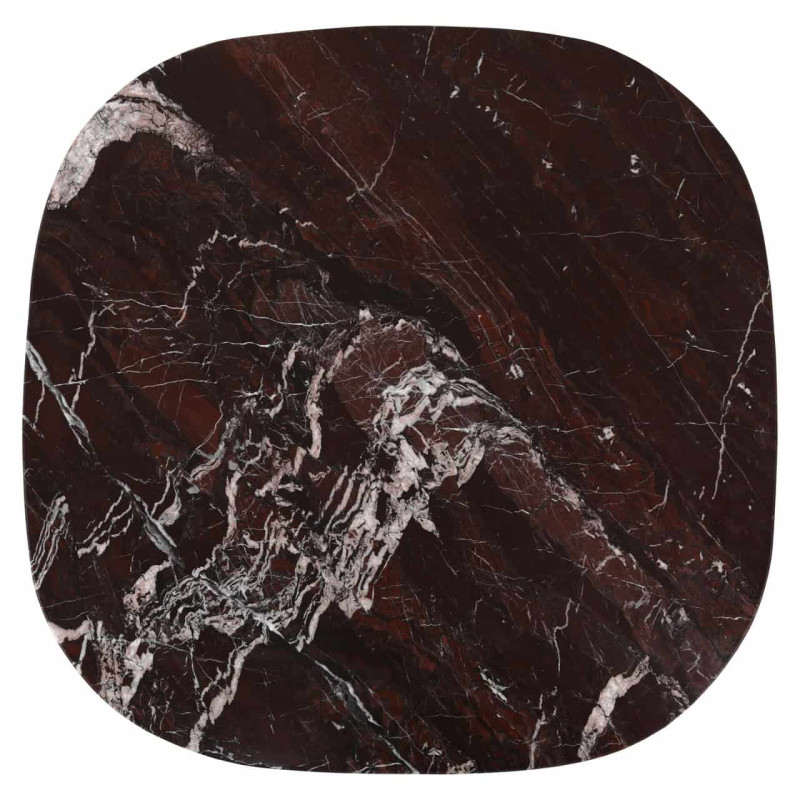 Table basse marbre bordeaux 90x90 cm Orchid Richmond Interiors - 3