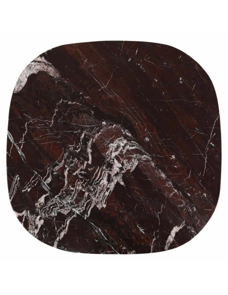 Table basse marbre bordeaux 90x90 cm Orchid Richmond Interiors - 3