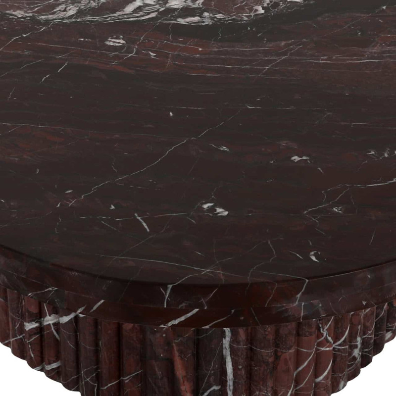 Table basse marbre bordeaux 90x90 cm Orchid Richmond Interiors - 5