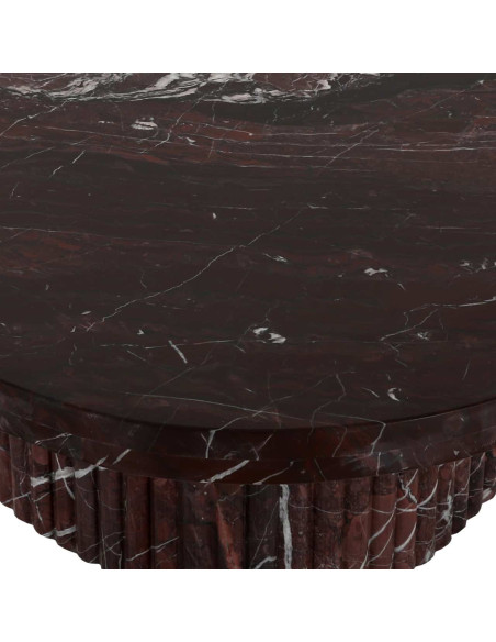 Table basse marbre bordeaux 90x90 cm Orchid Richmond Interiors - 5
