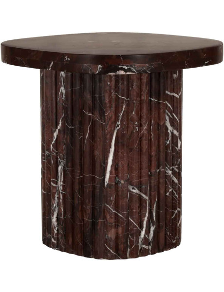 Bout de canapé marbre bordeaux 46x46 cm Orchid Richmond Interiors - 1