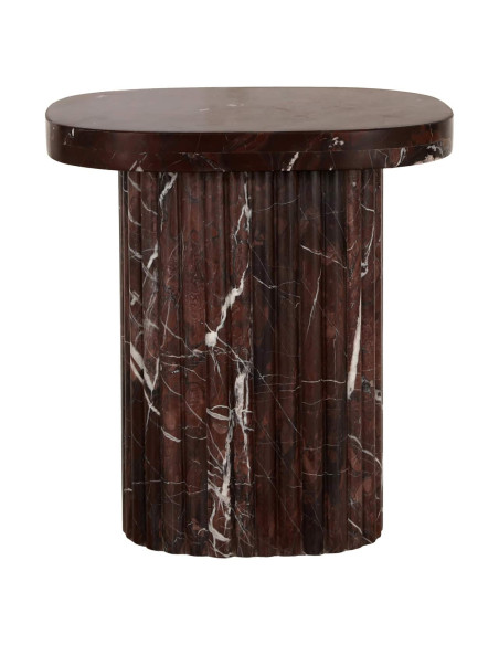 Bout de canapé marbre bordeaux 46x46 cm Orchid Richmond Interiors - 3