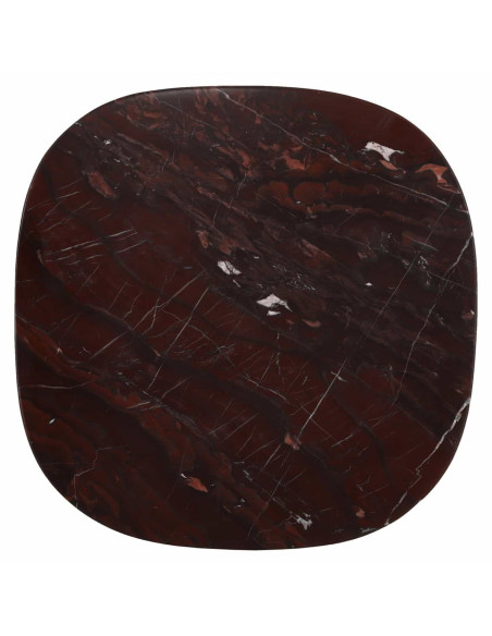 Bout de canapé marbre bordeaux 46x46 cm Orchid Richmond Interiors - 4