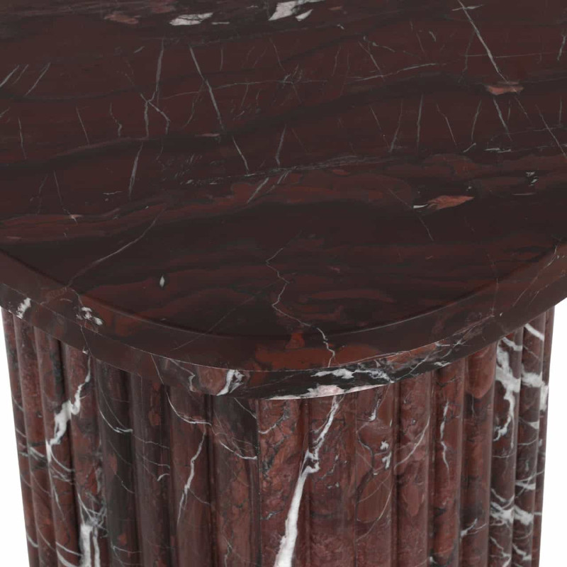 Bout de canapé marbre bordeaux 46x46 cm Orchid Richmond Interiors - 5