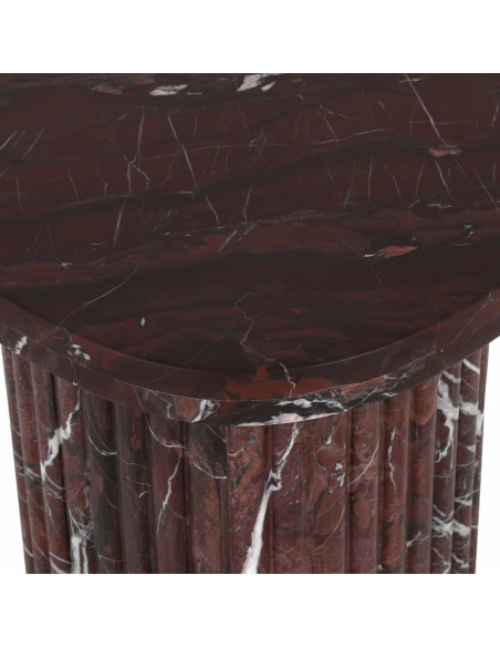 Bout de canapé marbre bordeaux 46x46 cm Orchid Richmond Interiors - 5