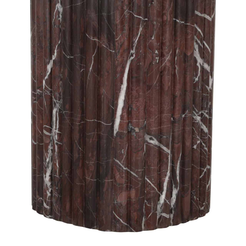 Bout de canapé marbre bordeaux 46x46 cm Orchid Richmond Interiors - 6