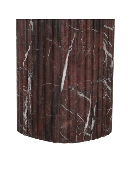 Bout de canapé marbre bordeaux 46x46 cm Orchid Richmond Interiors - 6