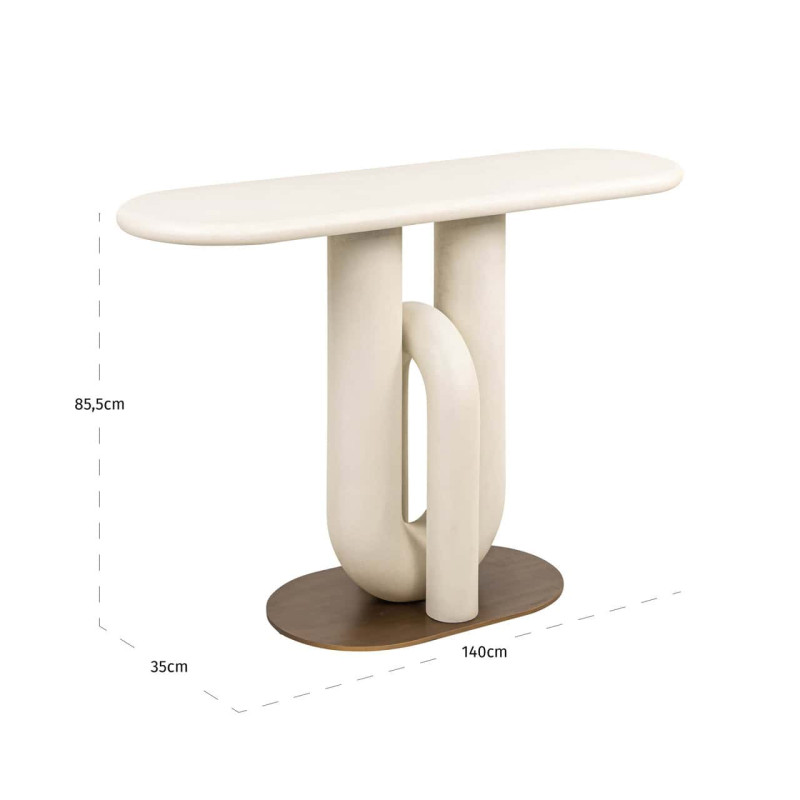 Console d’entrée design blanche 130x42x85,5 cm Winslow Richmond Interiors - 8