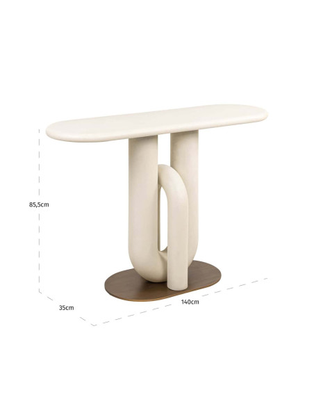 Console d’entrée design blanche 130x42x85,5 cm Winslow Richmond Interiors - 8