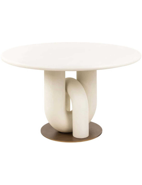 Table à manger ronde blanche design 135 cm Winslow Richmond Interiors - 1