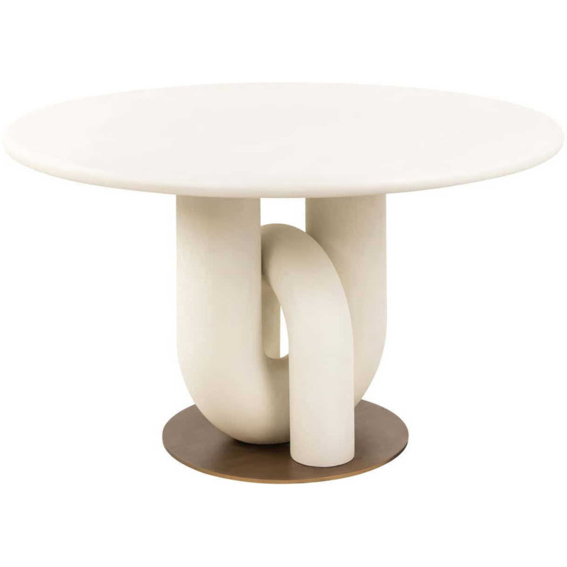Table à manger ronde blanche design 135 cm Winslow Richmond Interiors - 1