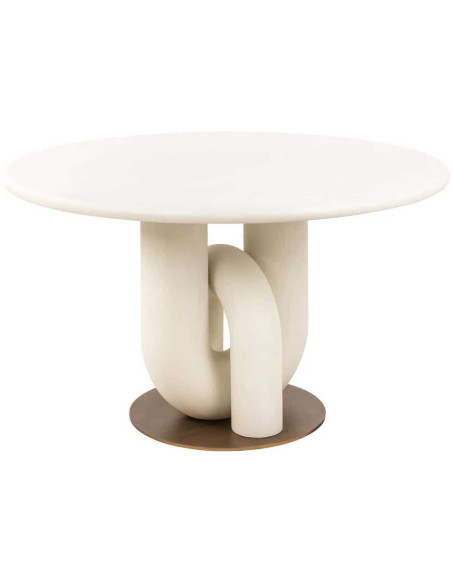 Table à manger ronde blanche design 135 cm Winslow Richmond Interiors - 1