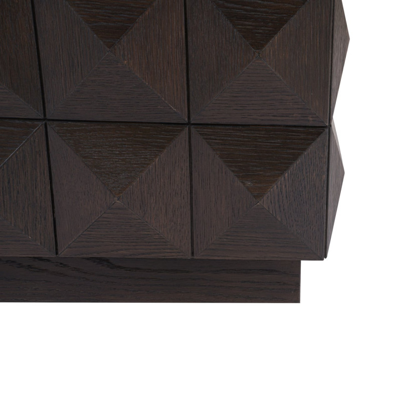 Table basse carrée travertin bois 90 cm Claremont Richmond Interiors - 7