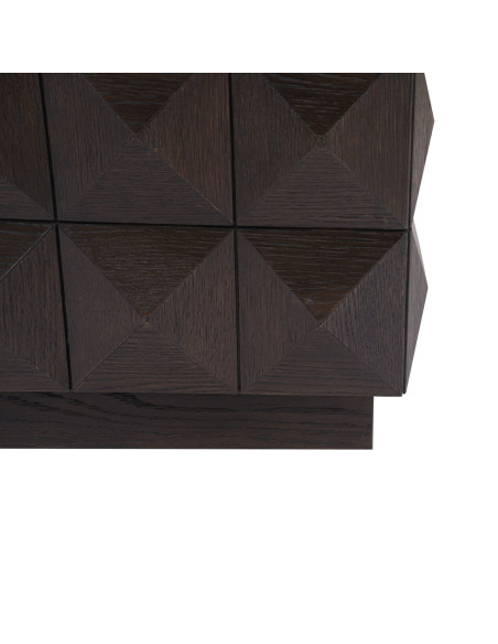 Table basse carrée travertin bois 90 cm Claremont Richmond Interiors - 7