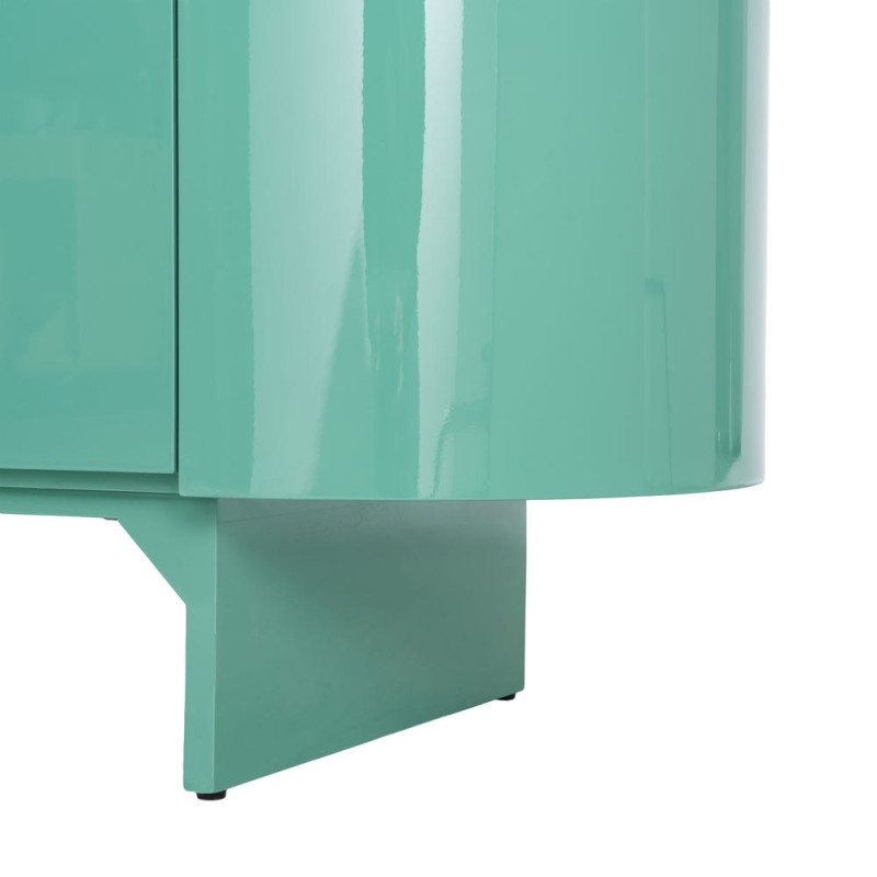 Buffet bas vert laqué marbre noir 160 cm Virelva Ixia - 11