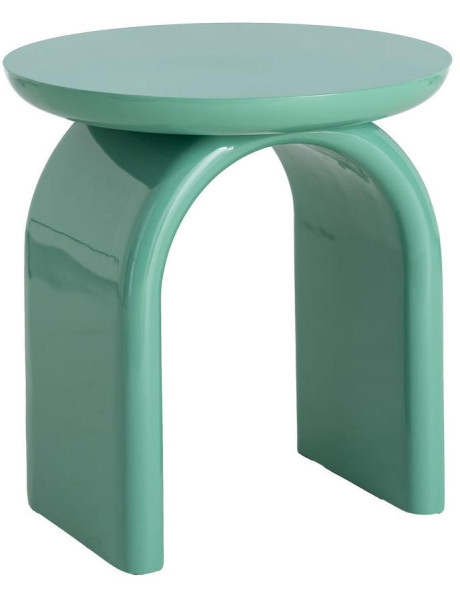 Bout de canapé vert laqué 50x50x51 cm Serevia Ixia - 1