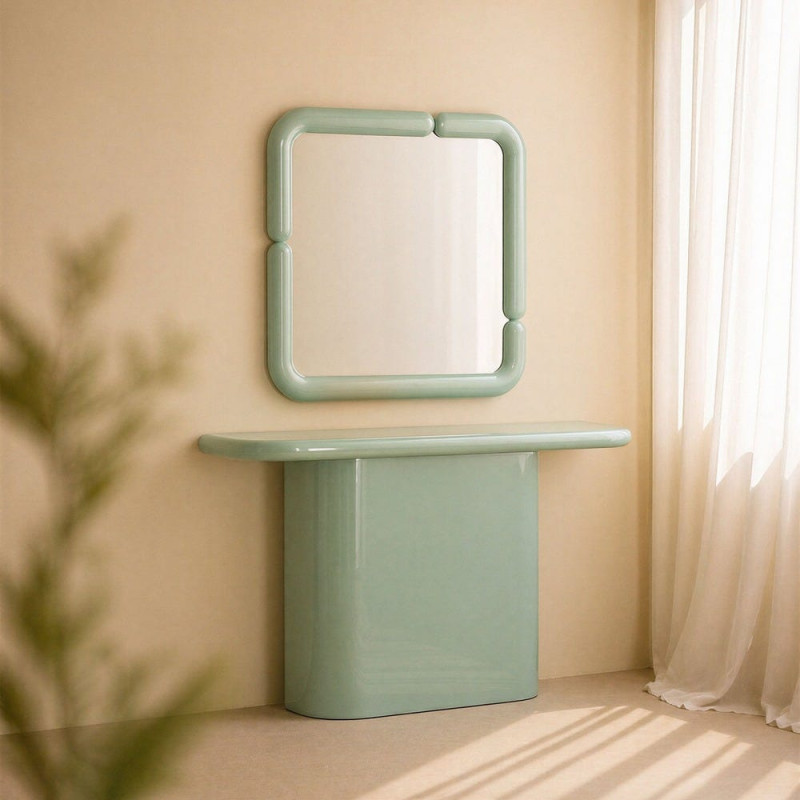 Console d’entrée verte laquée étroite 120x30x81 cm Nyvarel Ixia - 2