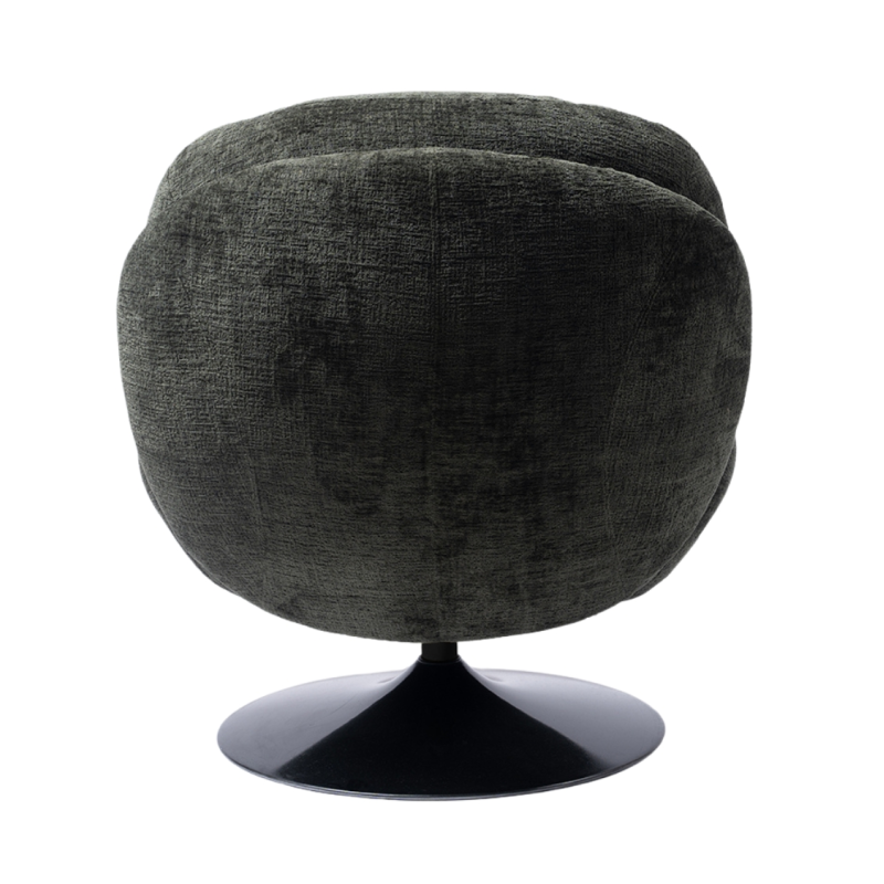 Fauteuil lounge vert kaki pied noir Memento  - 5