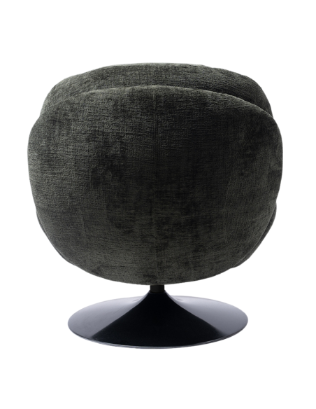 Fauteuil lounge vert kaki pied noir Memento  - 5