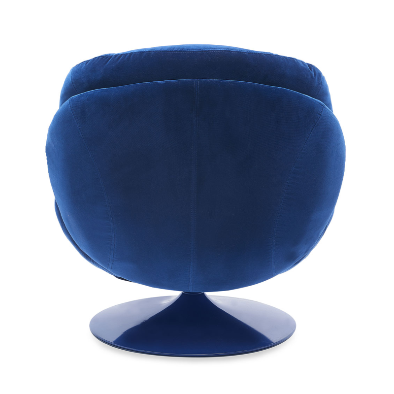 Fauteuil lounge bleu nuit capitonné Memento Pop  - 5