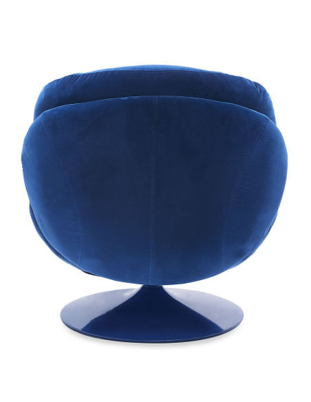 Fauteuil lounge bleu nuit capitonné Memento Pop  - 5