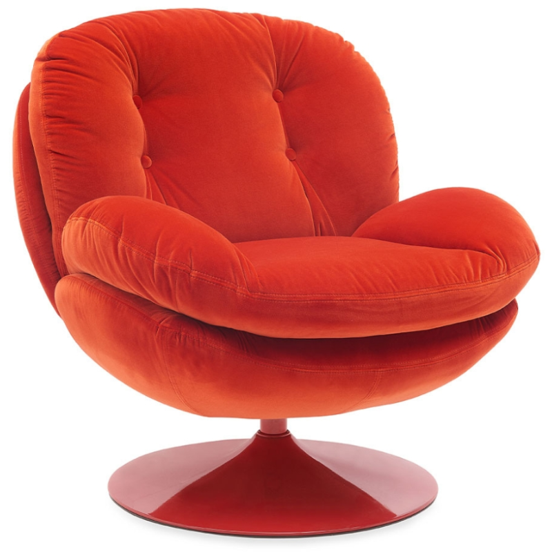 Fauteuil lounge rouge capitonné 86x81x83 cm Memento Pop  - 1