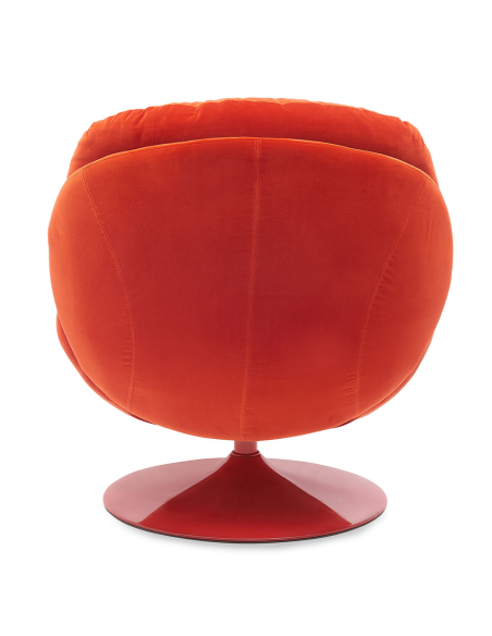 Fauteuil lounge rouge capitonné 86x81x83 cm Memento Pop  - 4