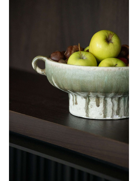 Coupe à fruits céramique vert olive beige 29x29x14 cm Olvaneo J-Line - 2
