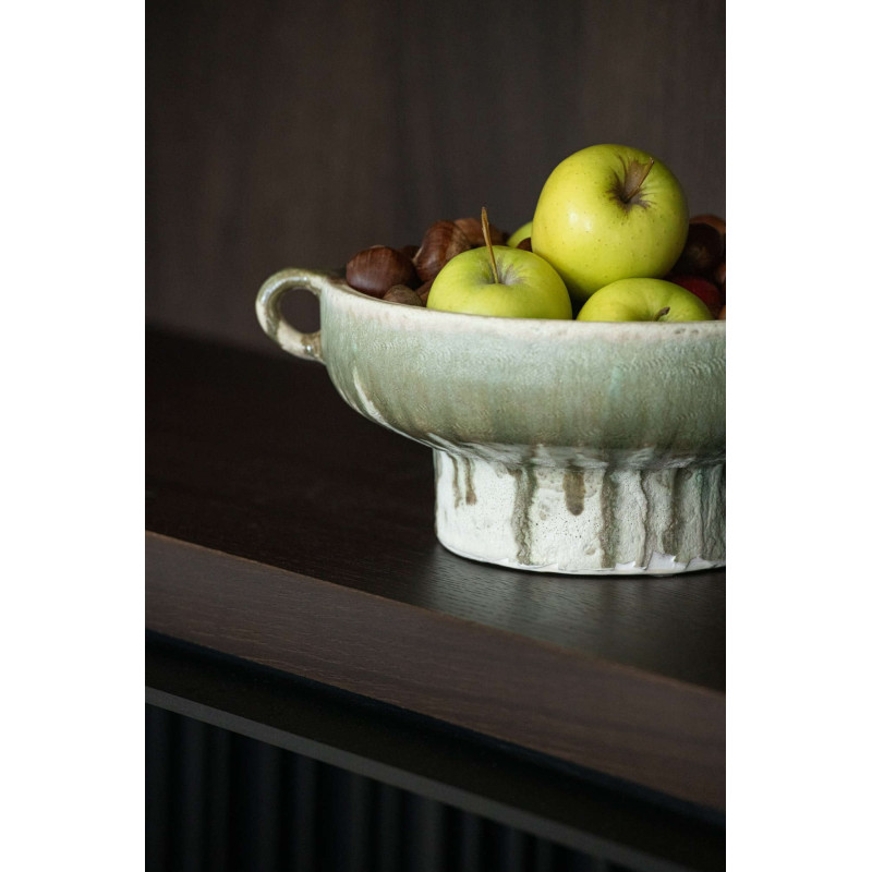 Coupe à fruits céramique vert olive beige 29x29x14 cm Olvaneo J-Line - 2