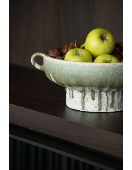 Coupe à fruits céramique vert olive beige 29x29x14 cm Olvaneo J-Line - 2