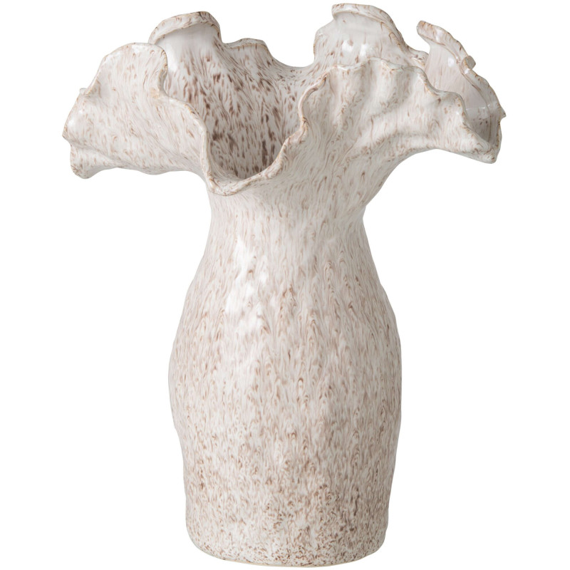 Vase organique argile beige 35,5x28x42 cm Elivarna J-Line - 1