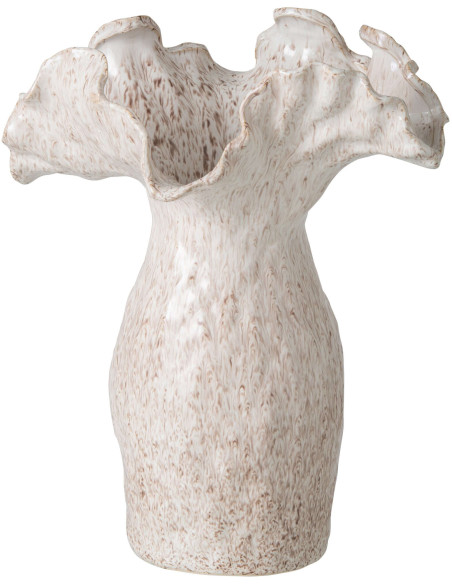 Vase organique argile beige 35,5x28x42 cm Elivarna J-Line - 1