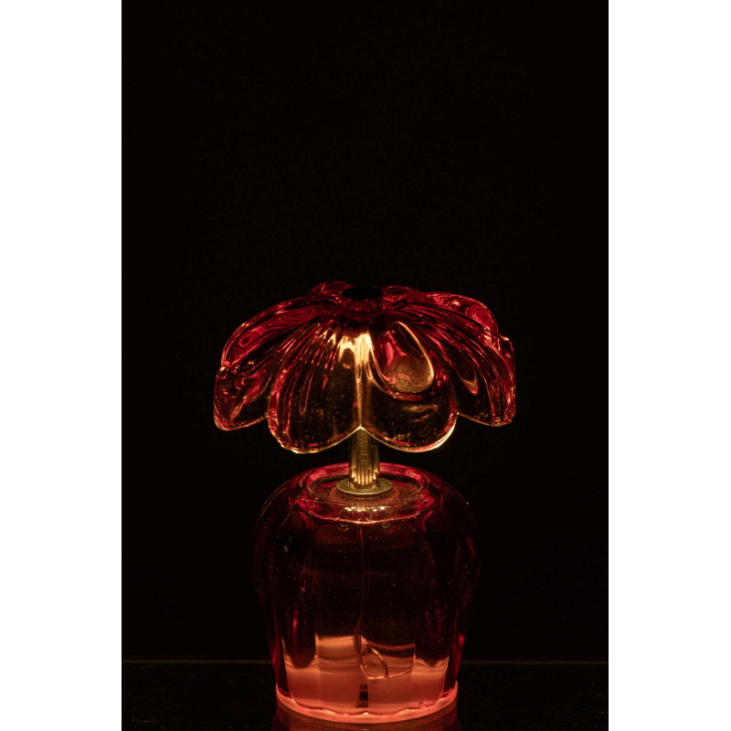 Lampe à poser LED fleur en verre orange 11x11x14,7 cm Nulyvra J-Line - 4
