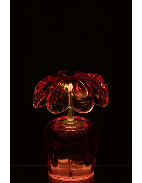 Lampe à poser LED fleur en verre orange 11x11x14,7 cm Nulyvra J-Line - 4