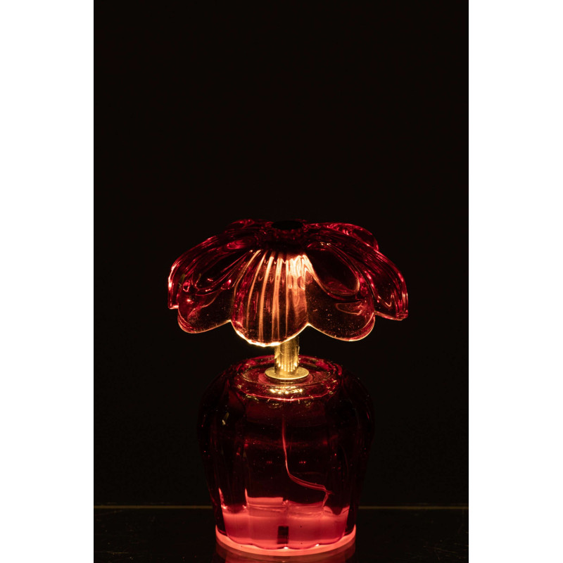 Lampe à poser LED fleur verre rouge Nulyvra J-Line - 4