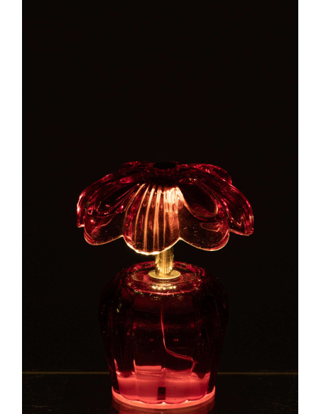 Lampe à poser LED fleur verre rouge Nulyvra J-Line - 4