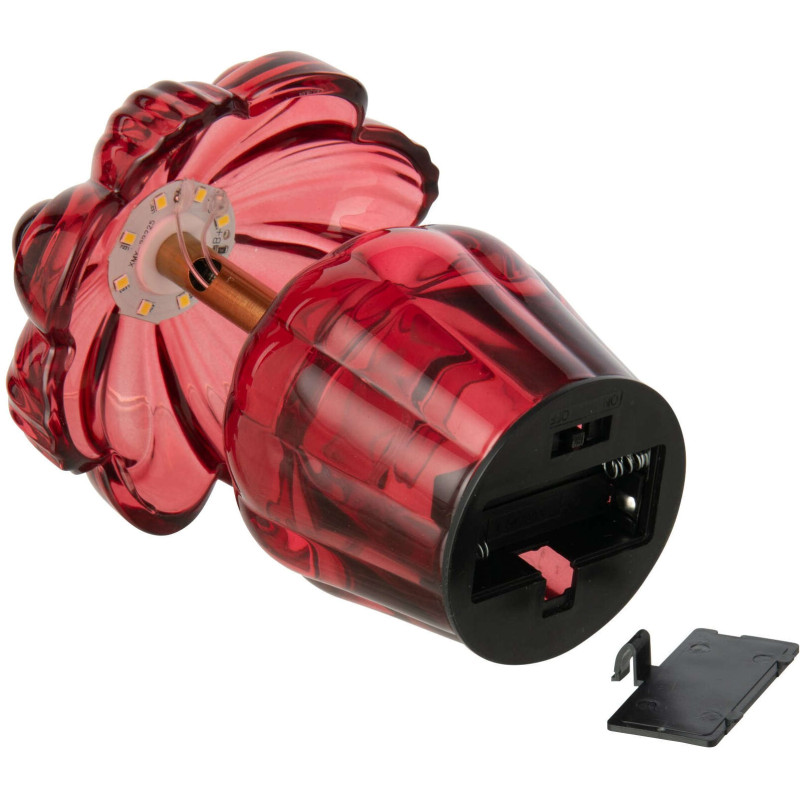 Lampe à poser LED fleur verre rouge Nulyvra J-Line - 3