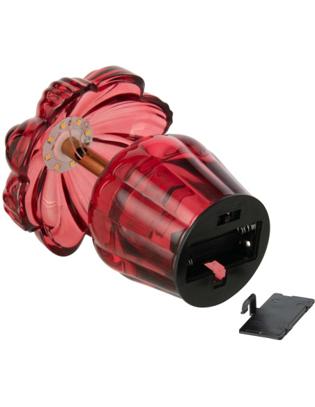 Lampe à poser LED fleur verre rouge Nulyvra J-Line - 3