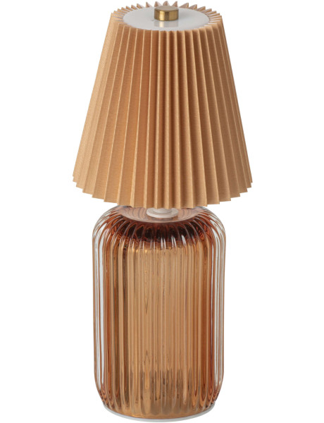 Lampe à poser LED sans fil verre moutarde Nuvoria J-Line - 1