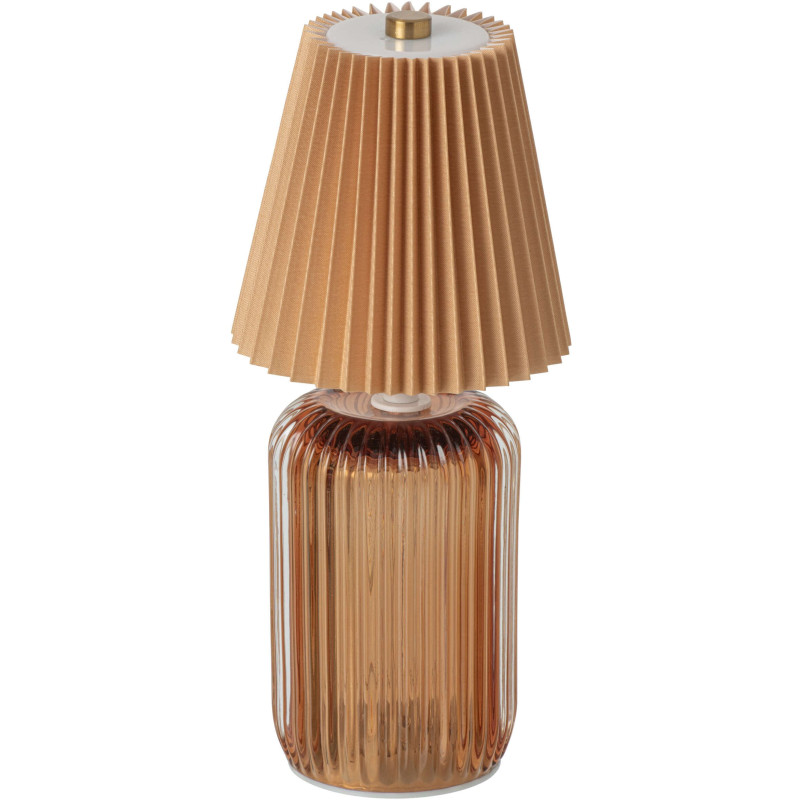 Lampe à poser LED sans fil verre moutarde Nuvoria J-Line - 1