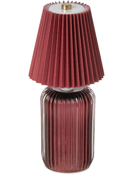Lampe à poser LED sans fil verre bordeaux 24,8 cm Nuvoria J-Line - 1