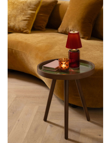 Lampe à poser LED sans fil verre bordeaux 24,8 cm Nuvoria J-Line - 6