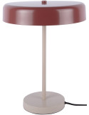 Lampe à poser champignon métal bordeaux 40 cm Reina Palo