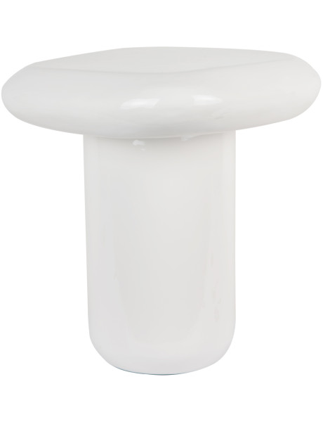 Table d’appoint blanche métal 40x40x45 cm Roca Leitmotiv - 1