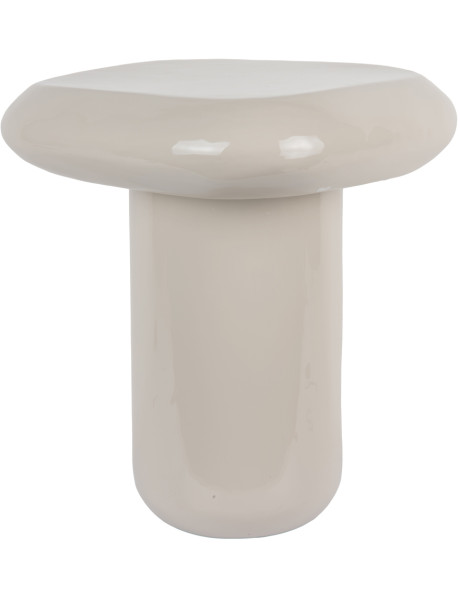 Table d’appoint métal gris chaud 40x45 cm Roca  - 1