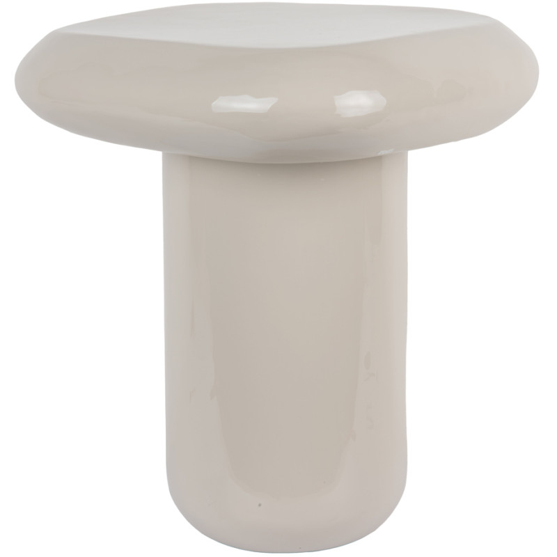 Table d’appoint métal gris chaud 40x45 cm Roca  - 1