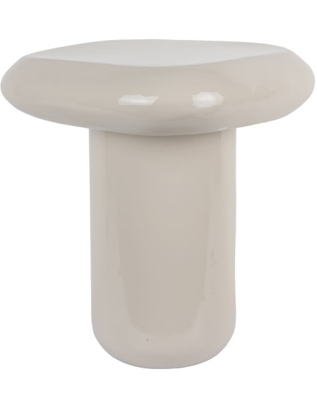 Table d’appoint métal gris chaud 40x45 cm Roca  - 1