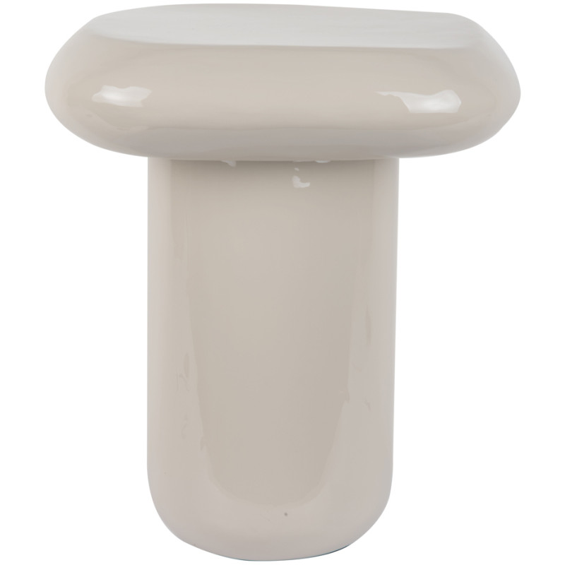 Table d’appoint métal gris chaud 40x45 cm Roca  - 2