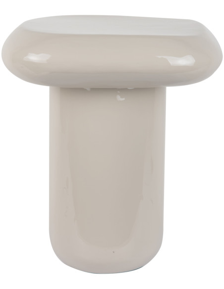 Table d’appoint métal gris chaud 40x45 cm Roca  - 2